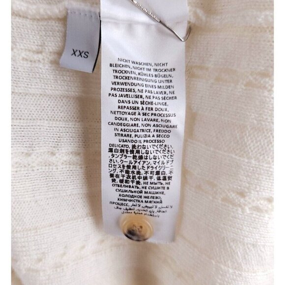 JW Anderson Ruffle-Detail Knitted Cardigan XXS Womens Off-White Pink NWT - Picture 13 of 16